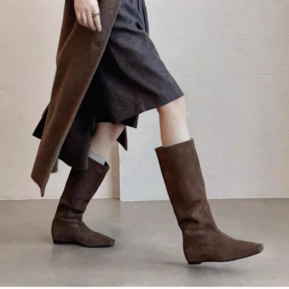 🌟 Elevator Brown Knee-High Boots